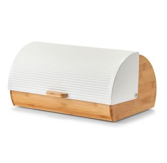 Kutija za hljeb bambus, bijela