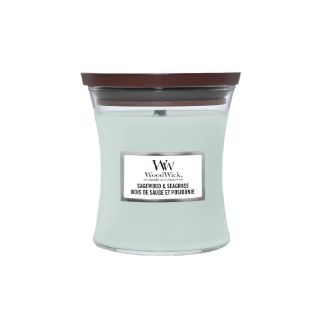 WOODWICK CLASSIC Sagewood & seagrass MIRISNA SVIJEĆA, MEDIUM