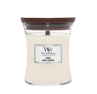 WoodWick Classic Linen mirisna svijeća, medium