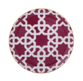 Morocco plitki tanjir 17 cm, bordo