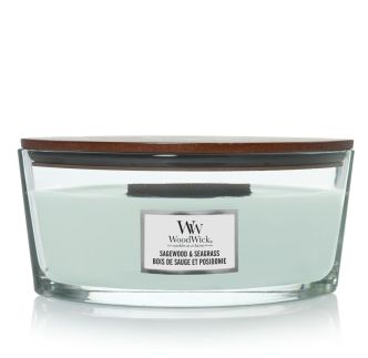 WoodWick Classic Sagewood & Seagrass mirisna svijeća, Elipse