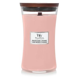 WoodWick Classic Pressed Blooms & Patchuli mirisna svijeća, Large