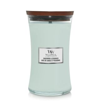 WoodWick Classic Sagewood & Seagrass mirisna svijeća, Large