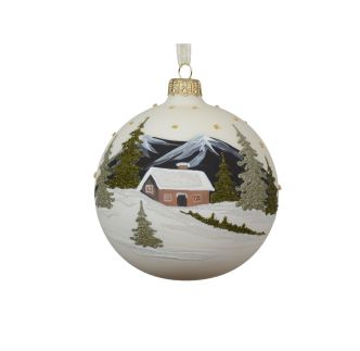 Staklena kugla Snow landscape, mat, poklon pakovanje