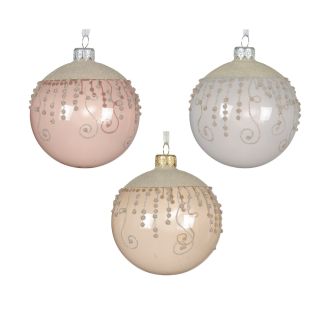 Staklena kugla Curl lines, set 3 kugle