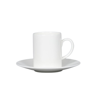 Dalton porculanska espresso šoljica i tanjirić bijeli, set 6 komada