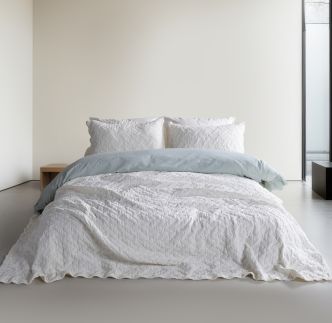 Prekrivač za krevet Brianna 100% pamuk Stonewashed, bijela boja