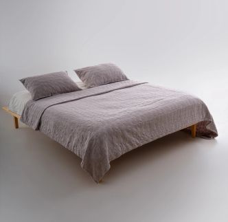 Prekrivač za krevet Alphecca 100% pamuk Stonewashed, opal grey