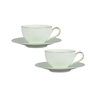 Artascope porculanska šoljica i tanjir, set 2 komada, mint