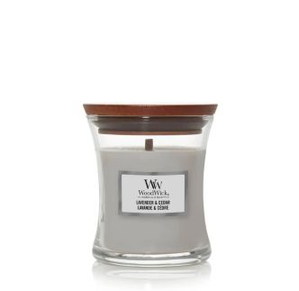 WoodWick Classic Lavander & Cedar mirisna svijeća, mini