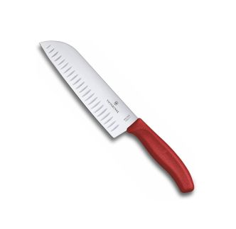 Victorinox kuhinjski nož Santoku Swiss Classic 17cm, crvena