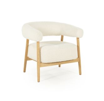 Fotelja Mysa, bež/boja hrasta