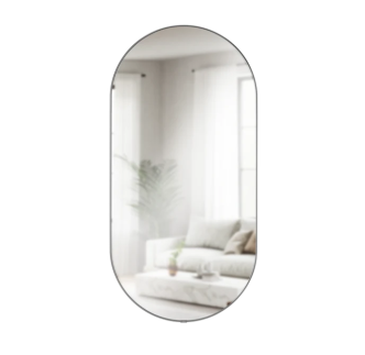 Zidno ogledalo Hubba Pill 45x91cm, platinum