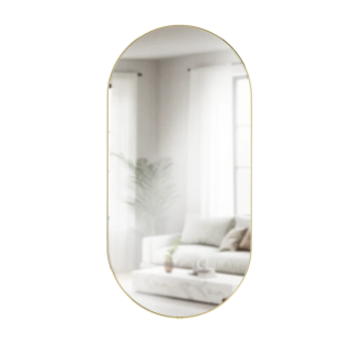 ZIdno ogledalo Hubba Pill 45x91cm, zlatna