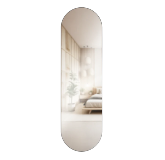 Ogledalo Hubba Pill 157x45cm, metalic titanium