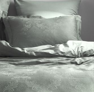 Hoten Jacquard saten jastučnice, prirodna zelena