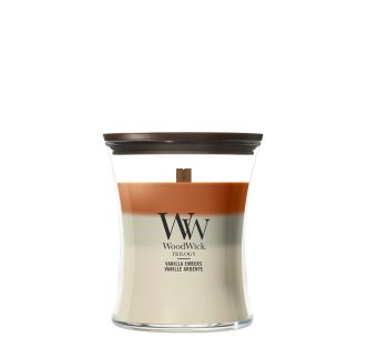 WoodWick Trilogy Medium Vanilla Embers mirisna svijeća