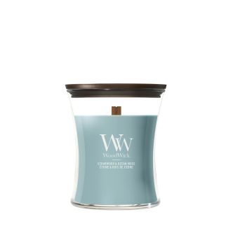 WoodWick Classic Medium Cedarwood & Ocean Moss mirisna svijeća