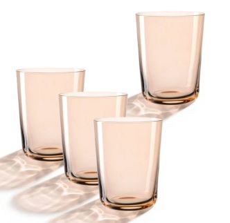 Čaša za vodu Leggero Cachi narandžasta 330ml, set od 4