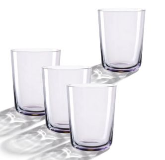 Čaša za vodu Leggero Lavanda 330ml, set od 4
